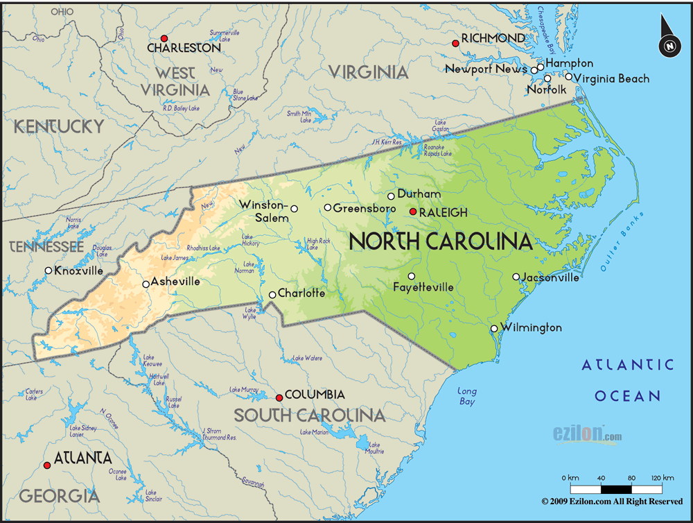 InterState 95 North Carolina Map