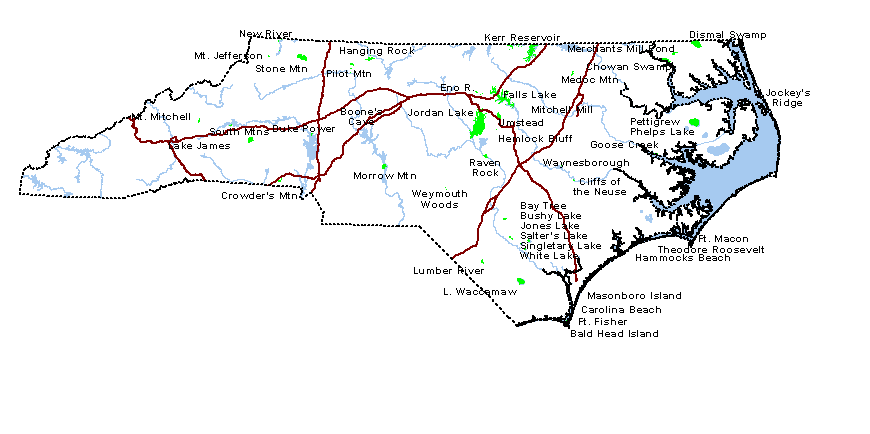 InterState 95 North Carolina Map