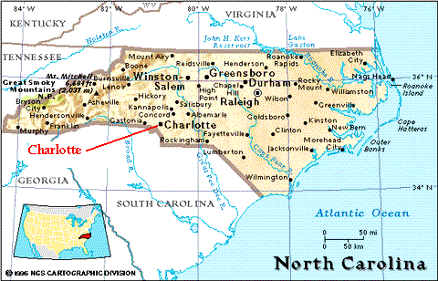 InterState 95 North Carolina Map