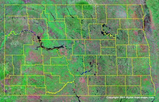 North Dakota Satellite Images