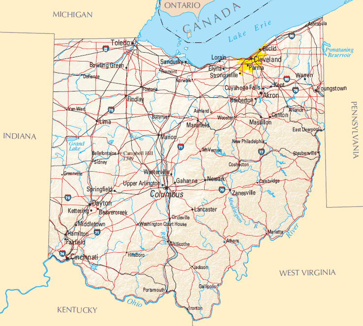 New London Ohio Map, United States