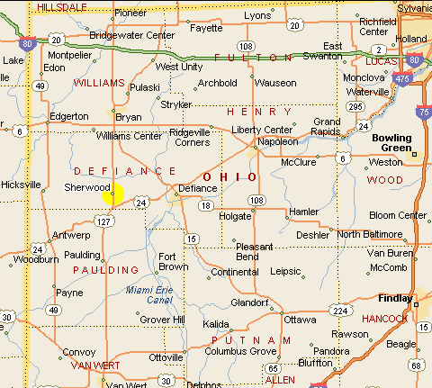 map of northwest ohio North West Ohio Map map of northwest ohio