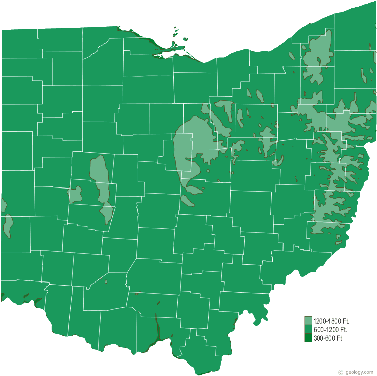 Ohio Physical Map