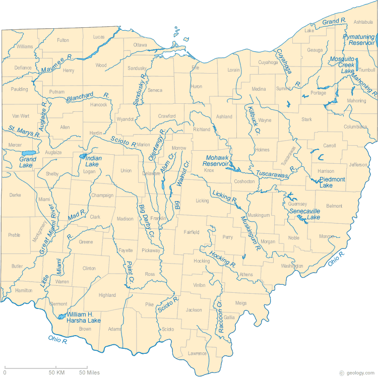 ohio rivers map