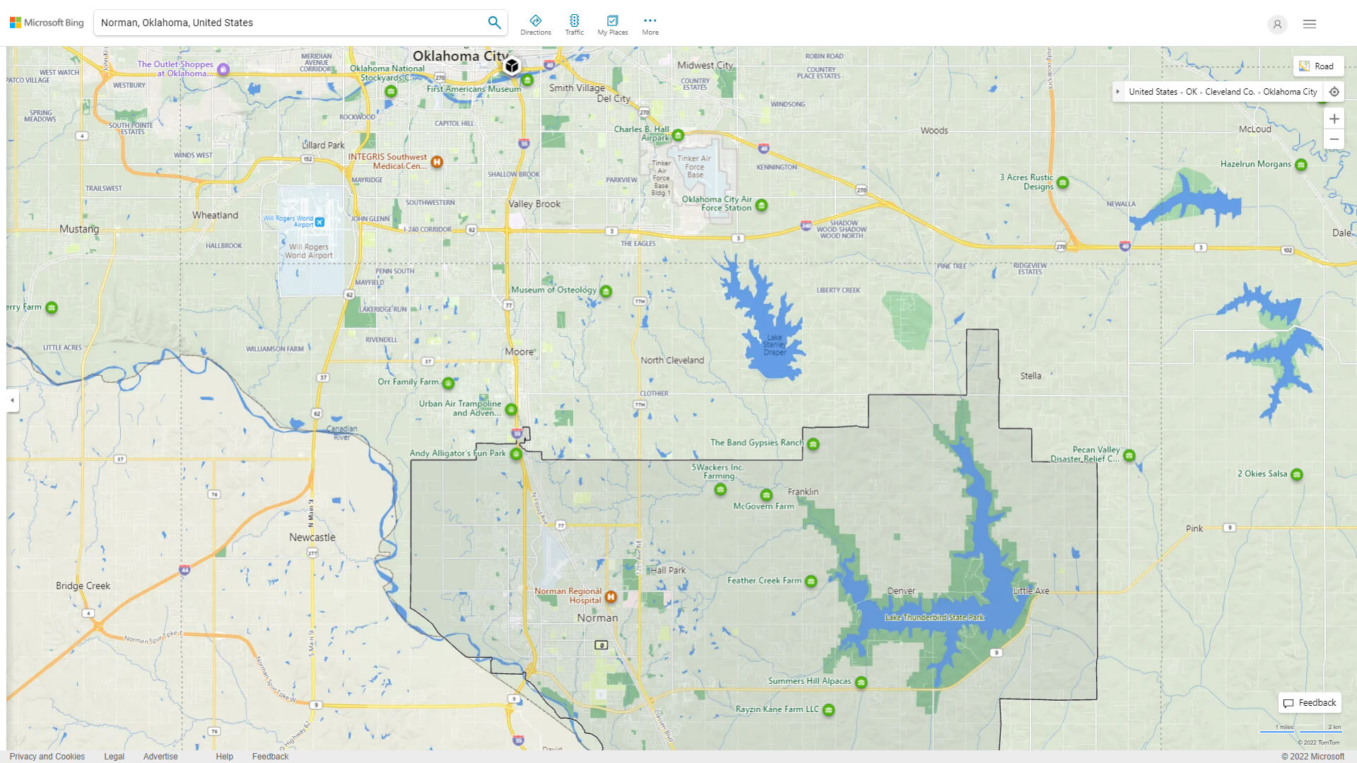 Norman Oklahoma Map United States - Norman%20Detailed%20Map 