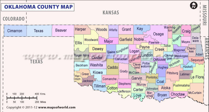 Oklahoma Zip Code Map