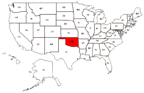 Oklahoma Map USA