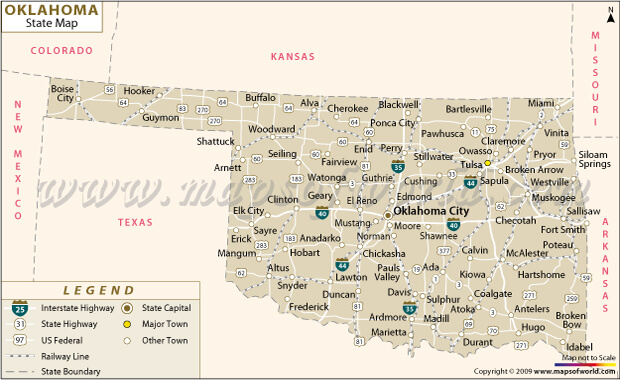 oklahoma state map