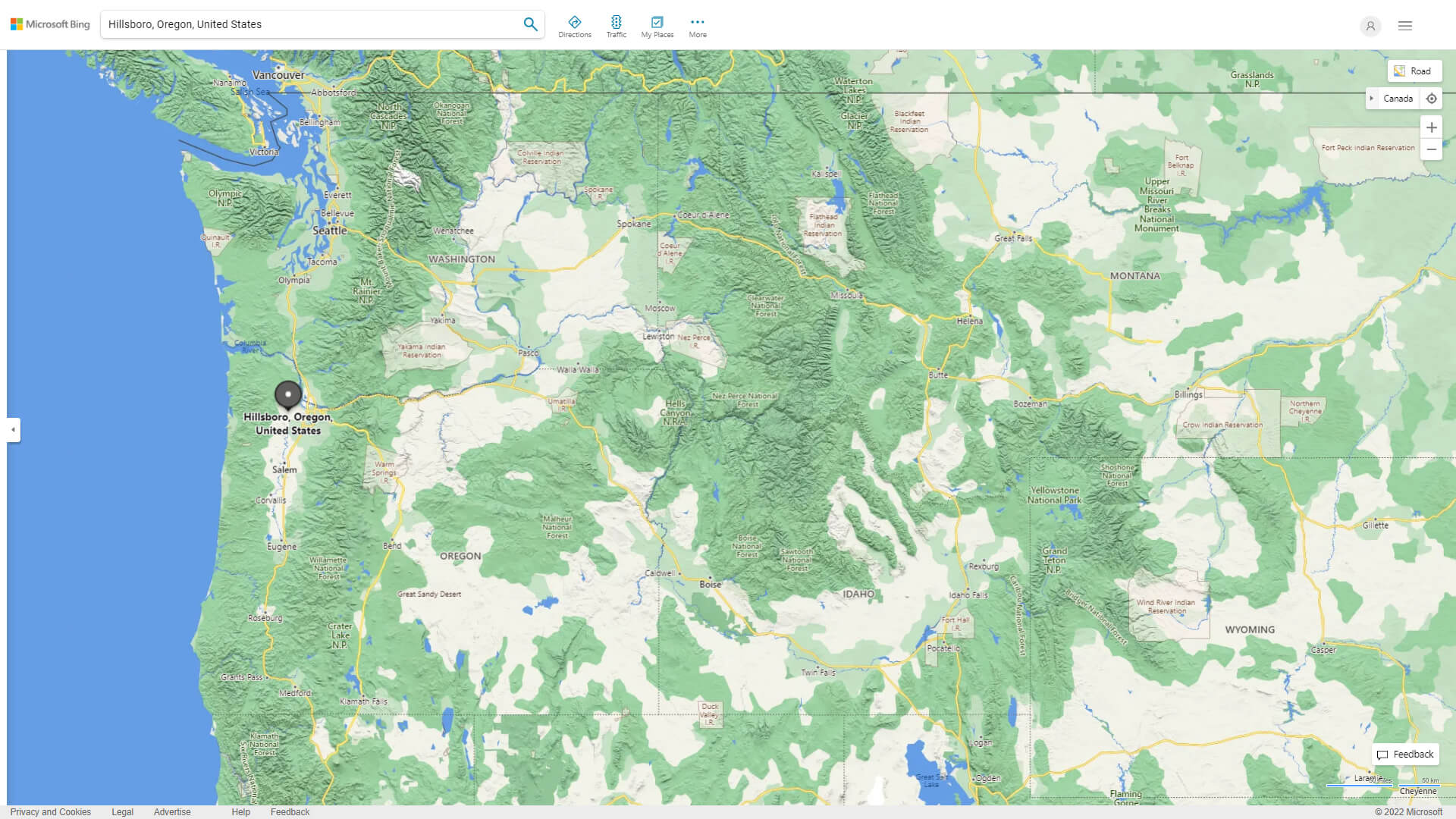 Hillsboro Oregon Map - United States