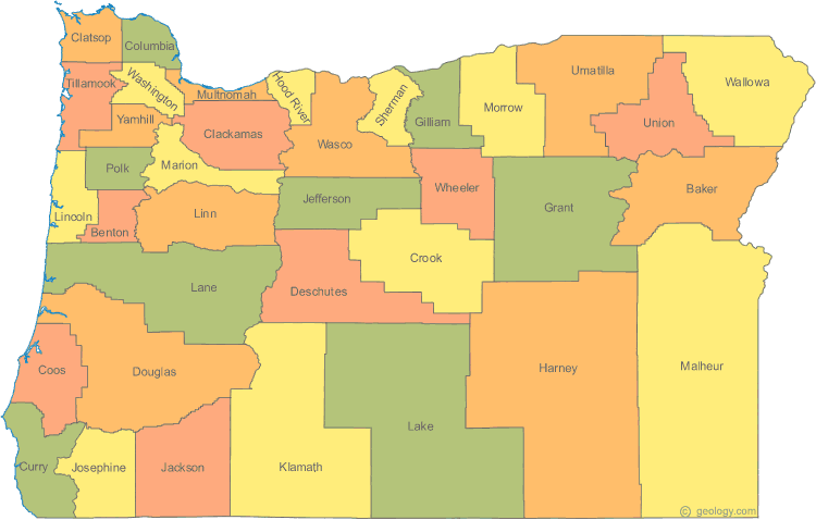 Oceanside Oregon Map, United States