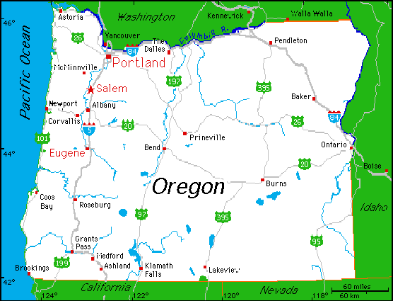 Oregon Map