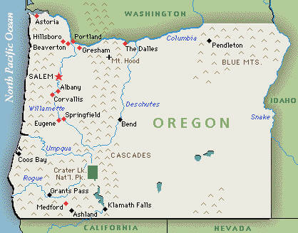 Oregon map