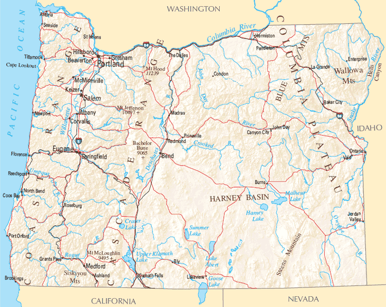 Oregon Reference Map