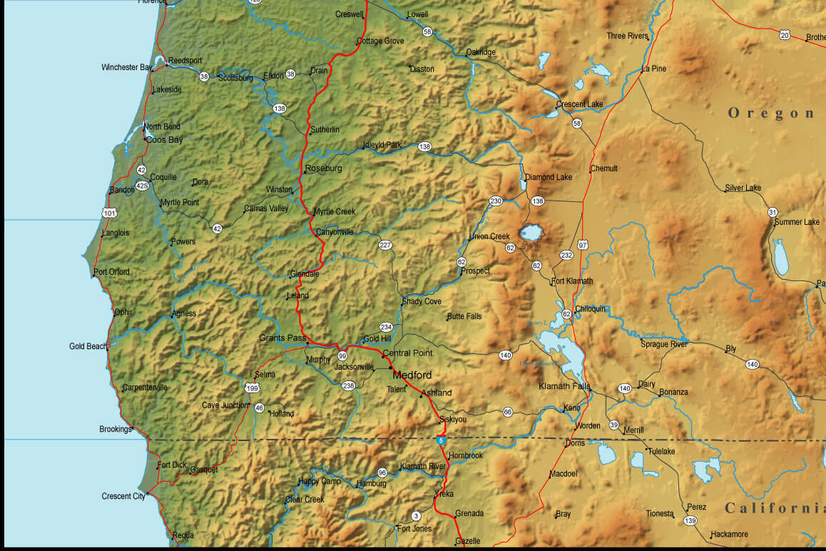 Oregon State Map