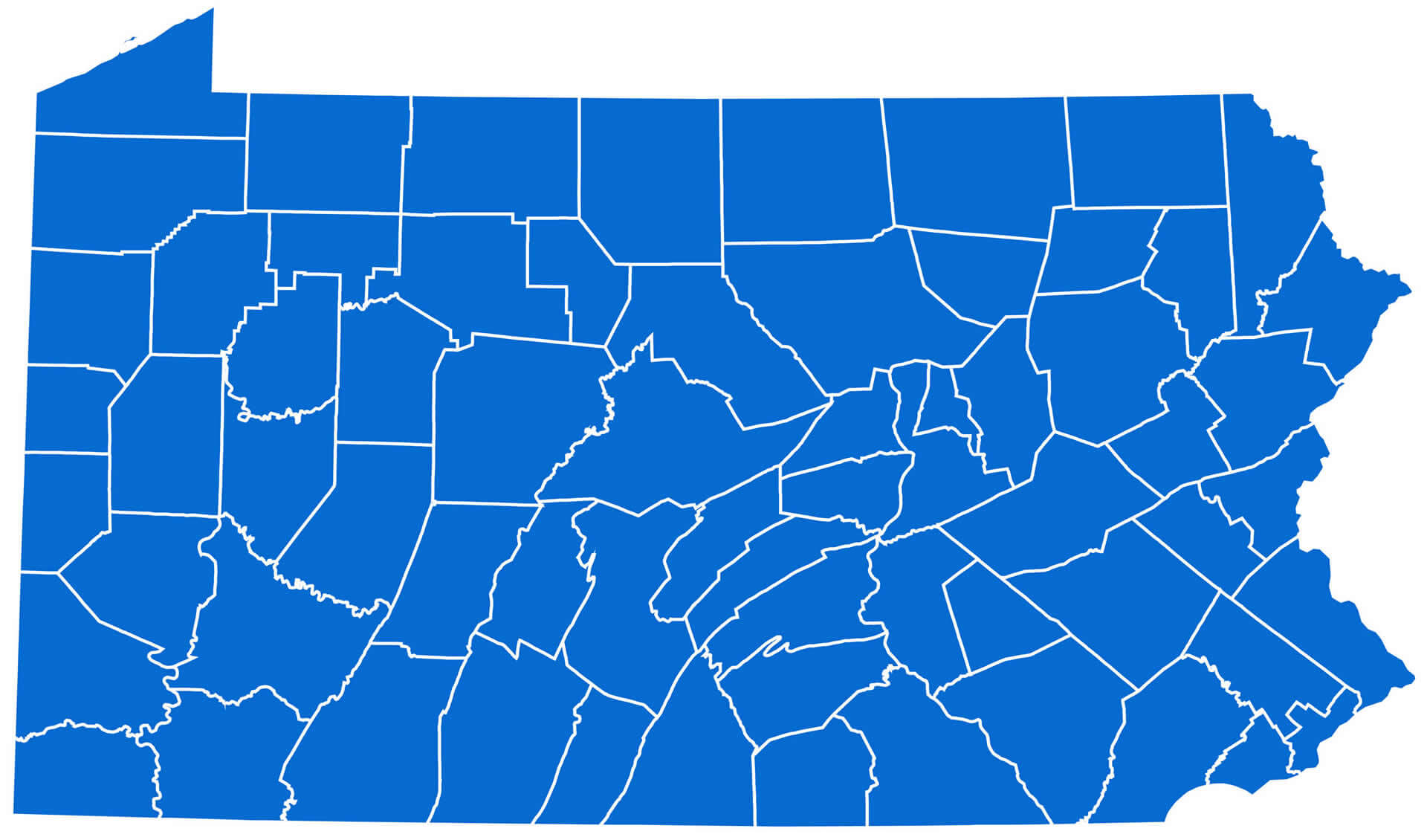 Pennsylvania Blank Map United States