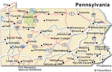 Pennsylvania Road Map