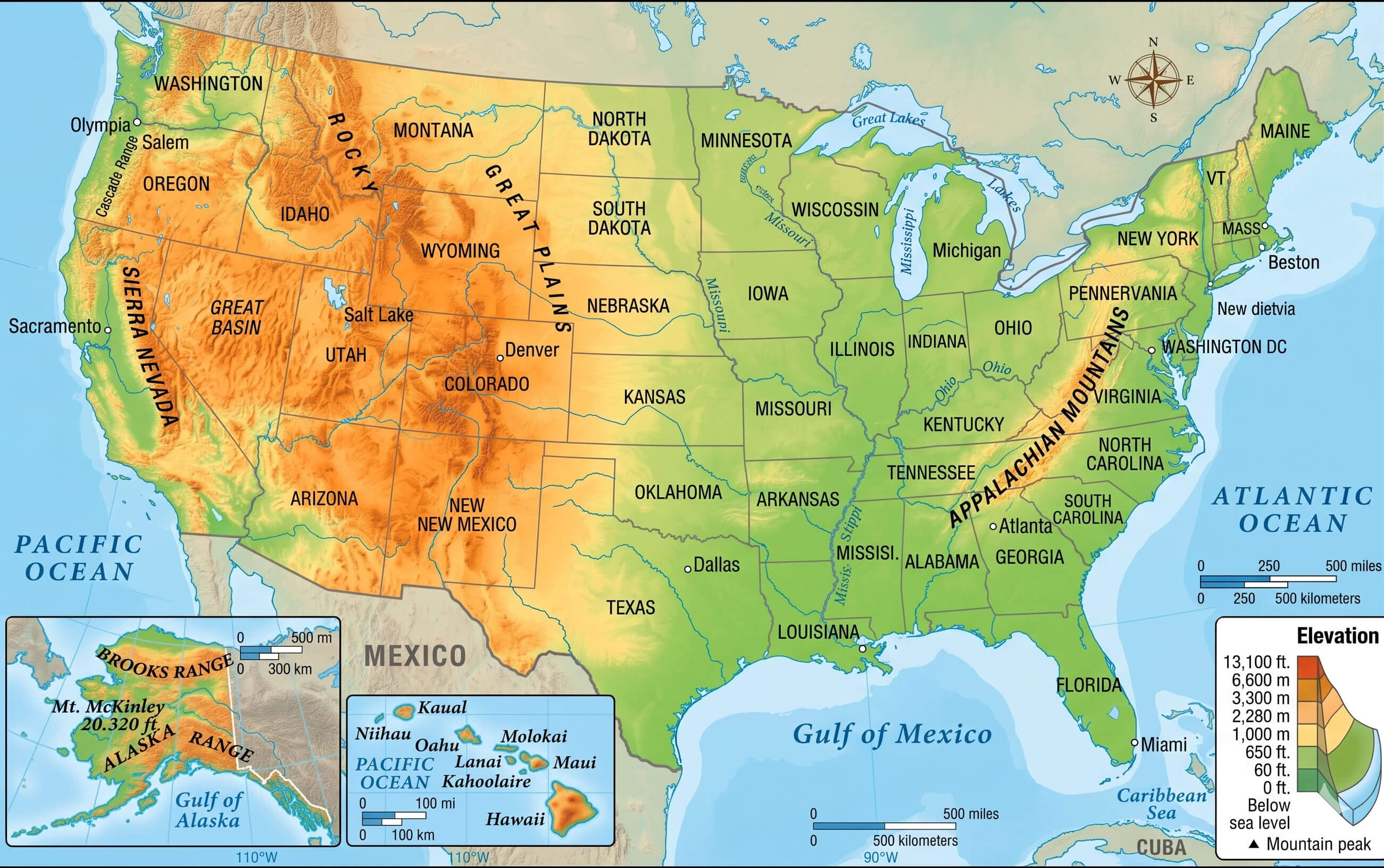 Geographic United States Map