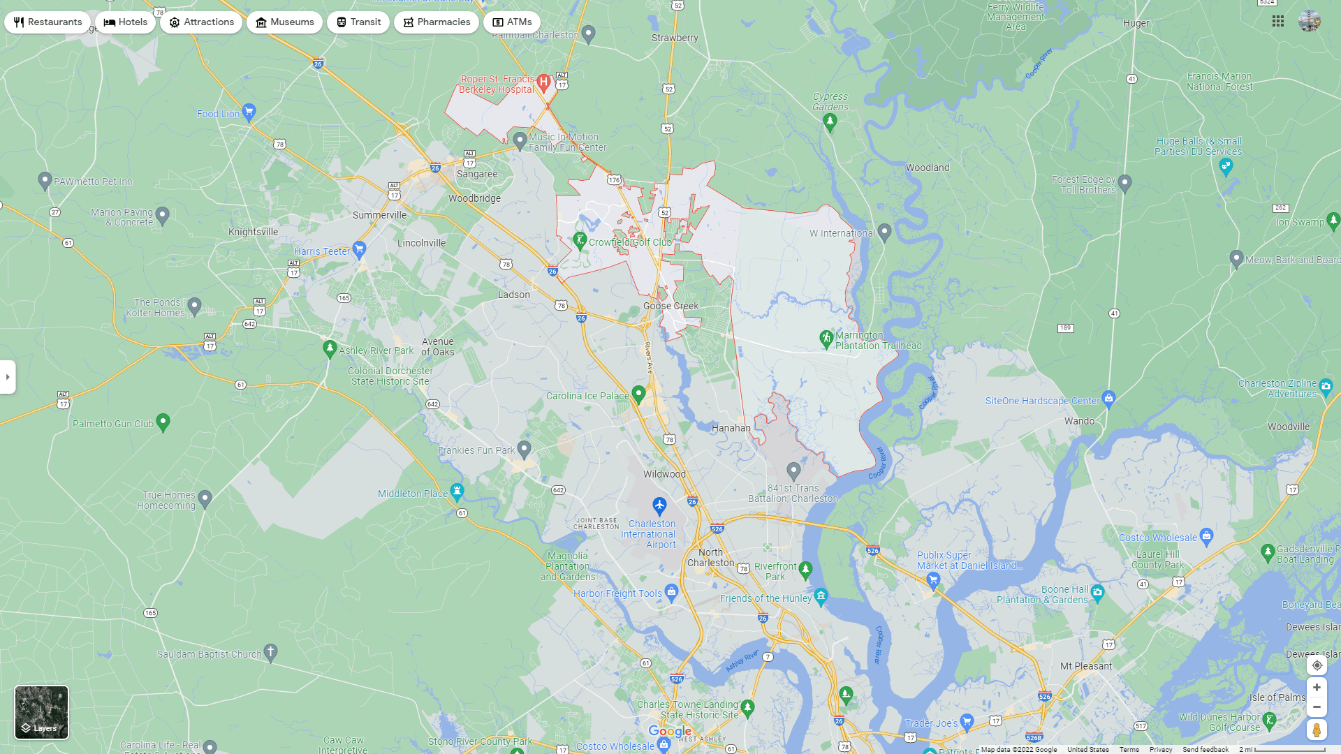 Goose Creek Sc Map Goose Creek, South Carolina Map