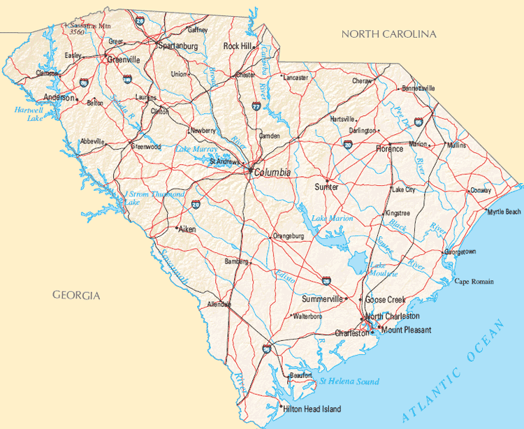 South Carolina Reference Map