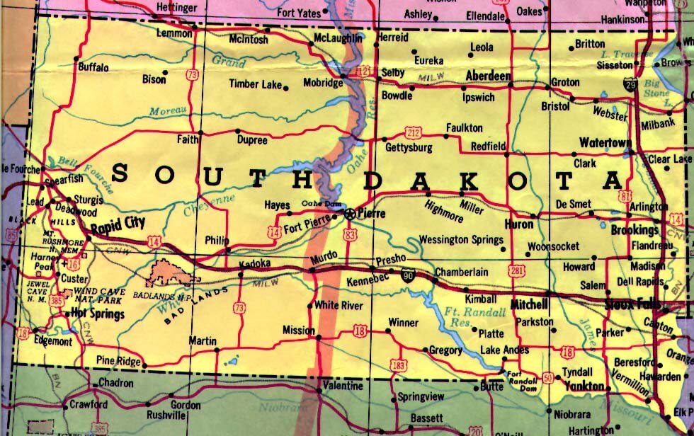 South Dakota Political Map