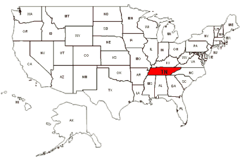 tennessee on us map Tennessee Map Usa tennessee on us map