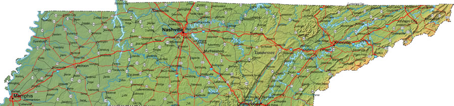 Tennessee Map United States