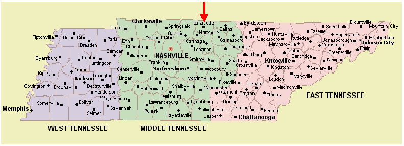 Tennessee Map With Cities Tennessee Map