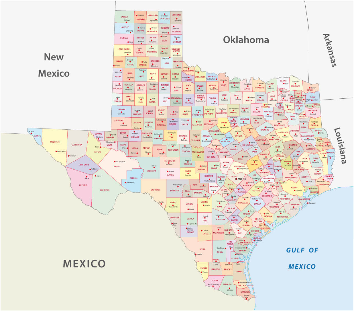 Texas County Map