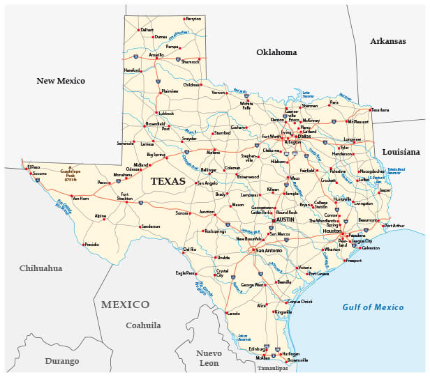 texas road map