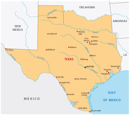 texas state map