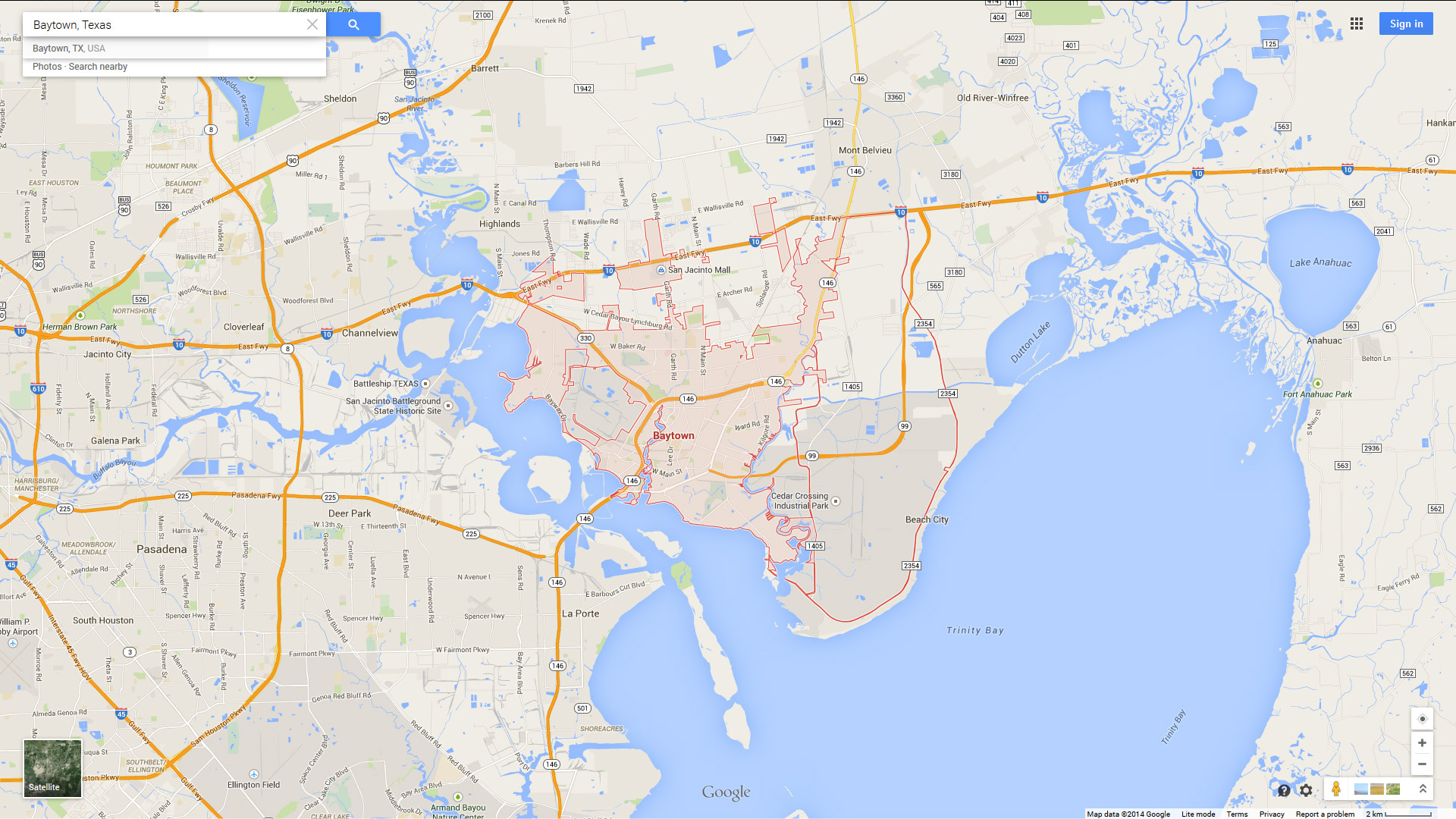 Baytown Texas Map United States