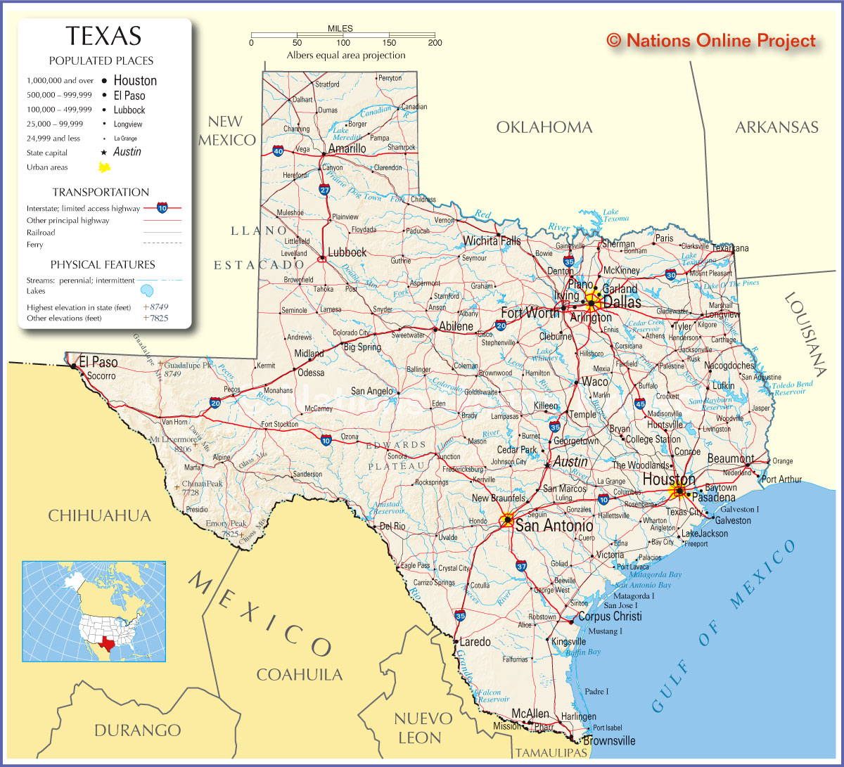 texas map corpus christi