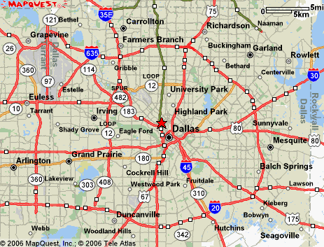dallas map cities