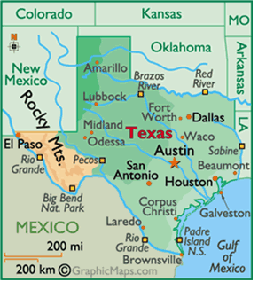 Dallas, Texas Map