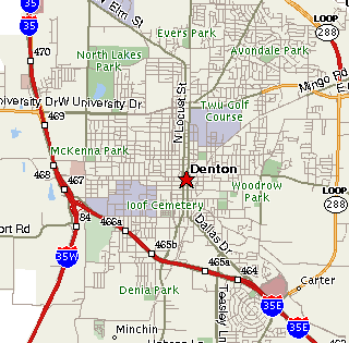 denton area map