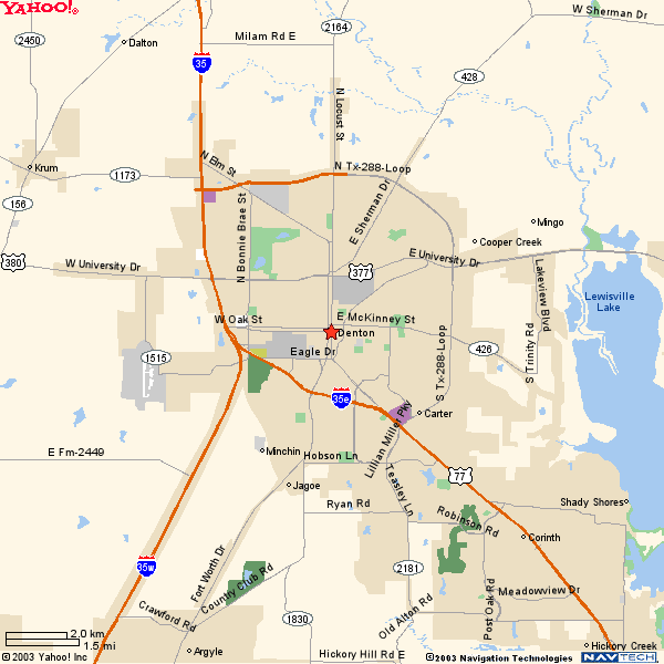 denton city center map