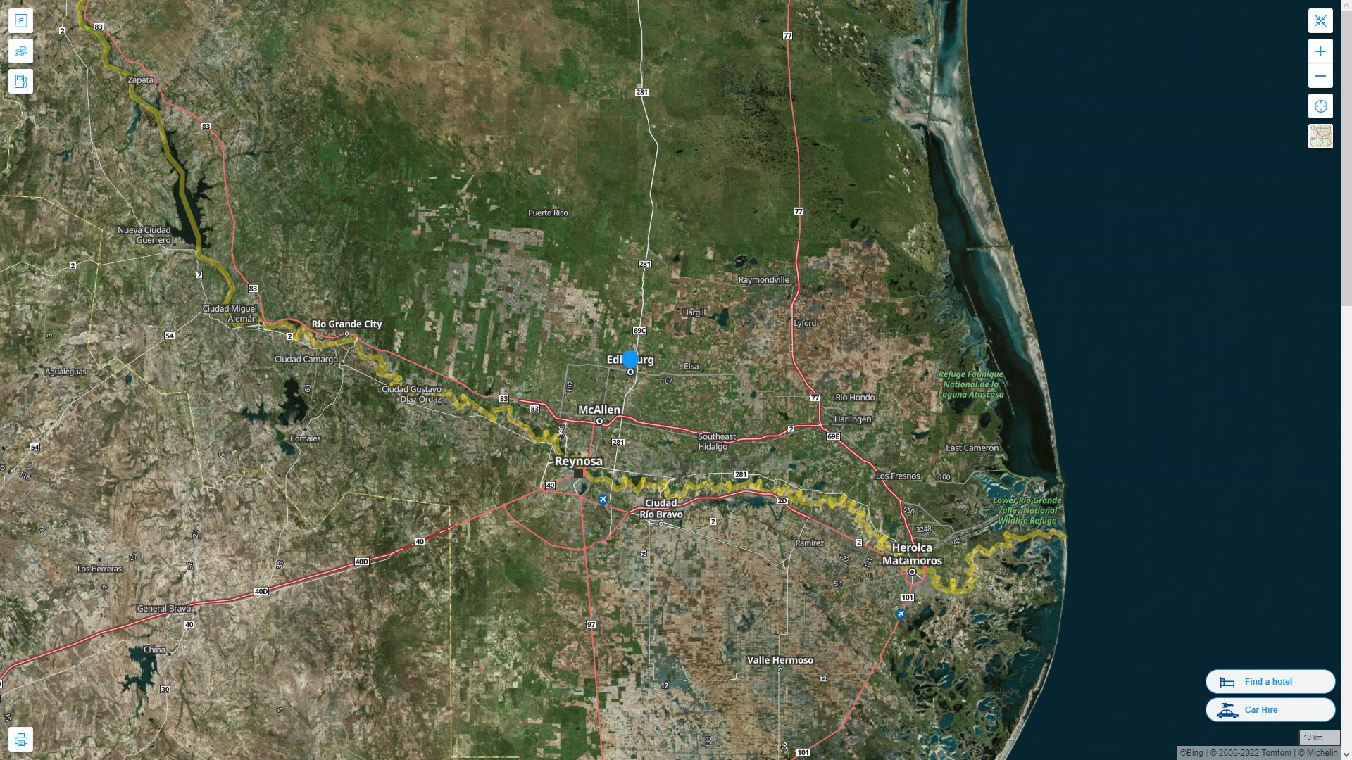 Edinburg Texas Map United States - Edinburg%20Texas%20Highway%20and%20Road%20Map%20with%20Satellite%20View