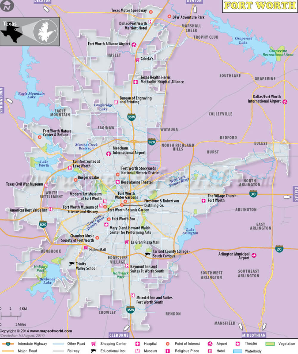 Fort Worth Texas Map - Fort%20Worth%20City%20Map%20 %20Texas
