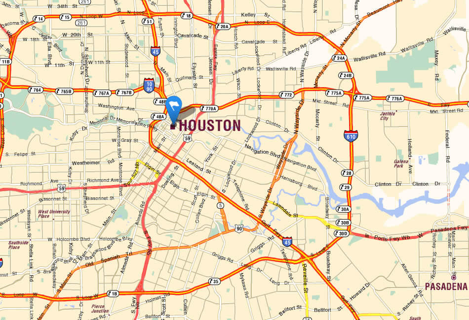 Houston, Texas Map