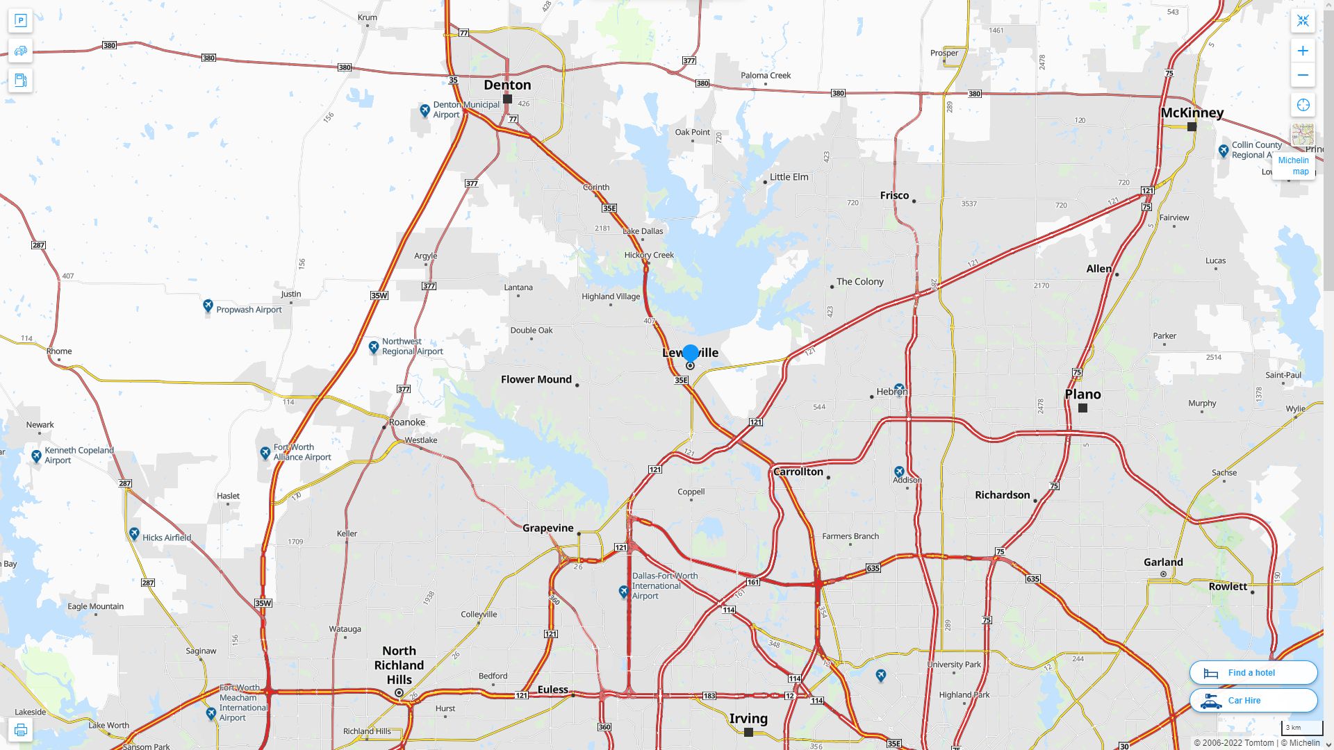 Lewisville, Texas Map