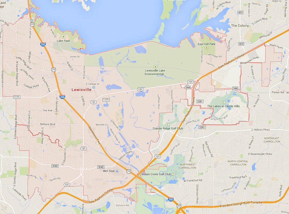 lewisville texas map usa