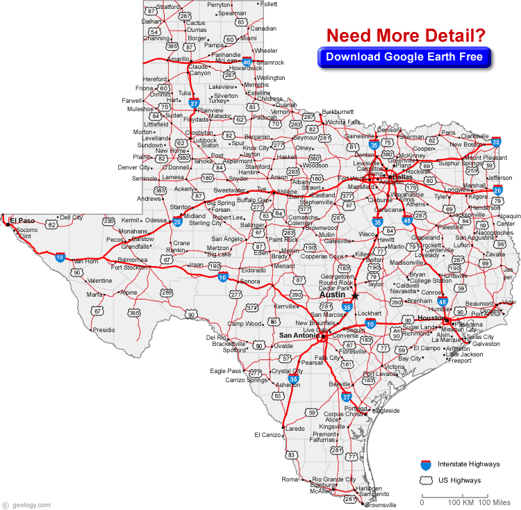 Map of Texas Cities