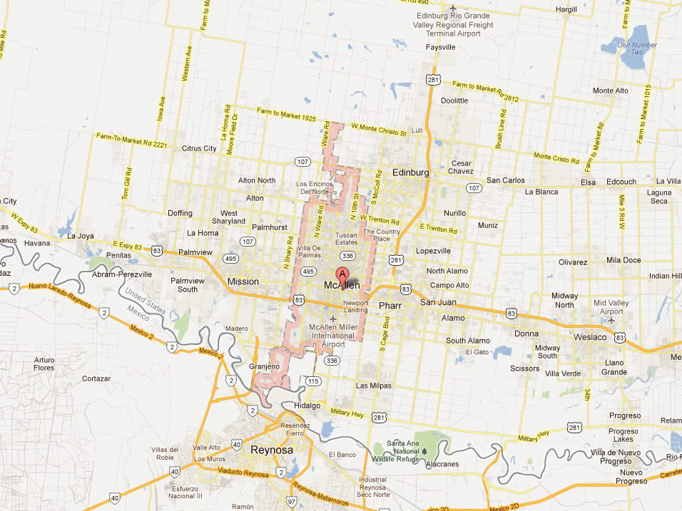 map of mcAllen