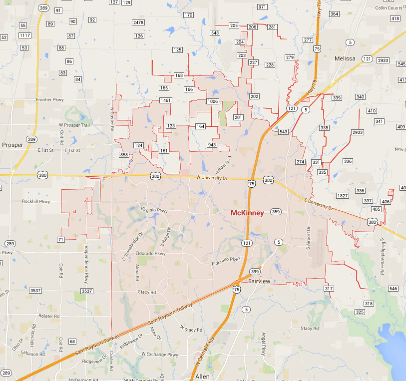 mckinney texas map usa