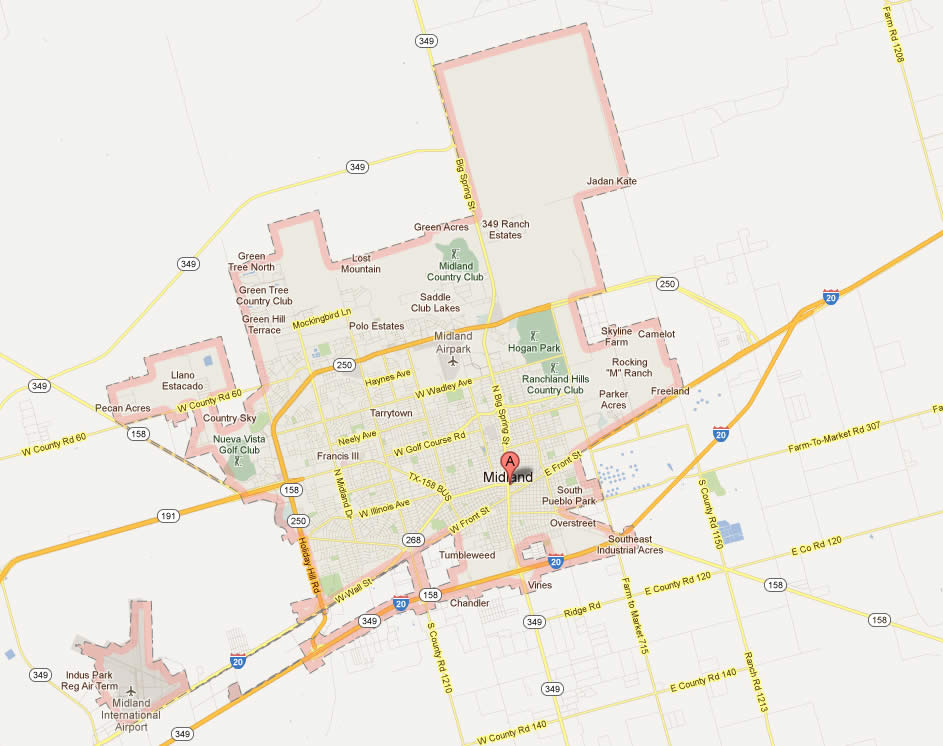 Midland Texas Map