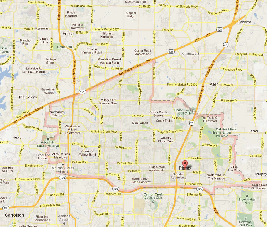 map of plano