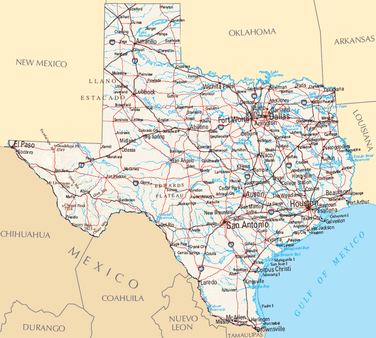 Texas County Map Texas County Map