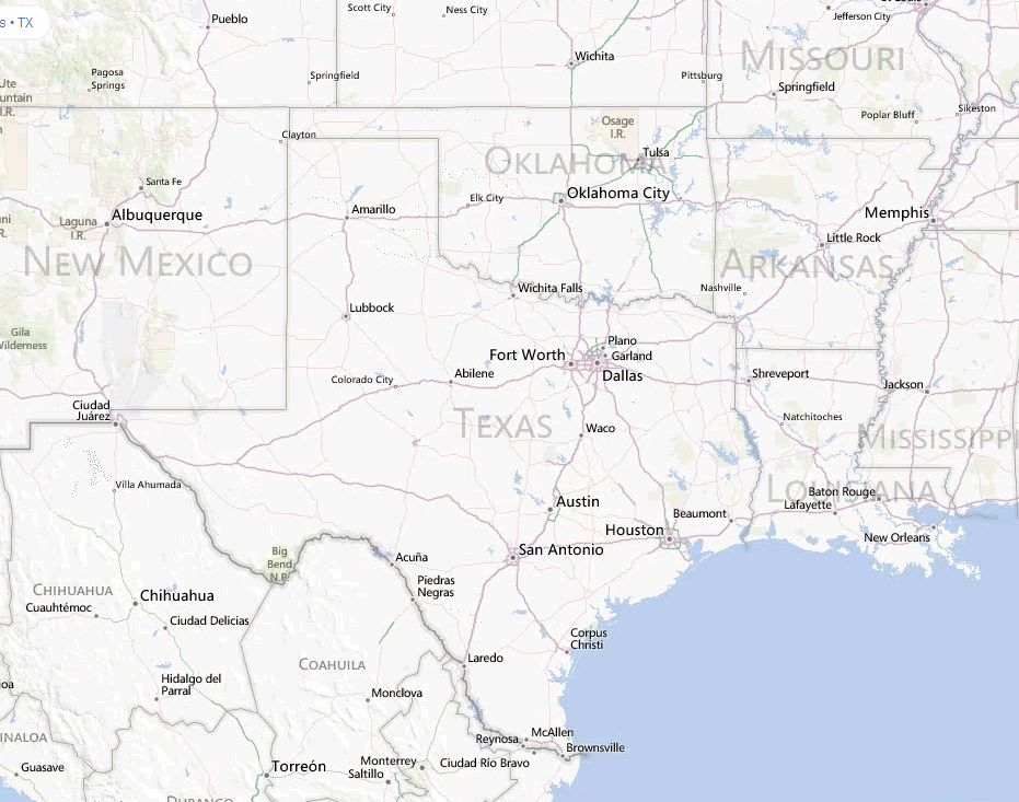 Texas Map USA