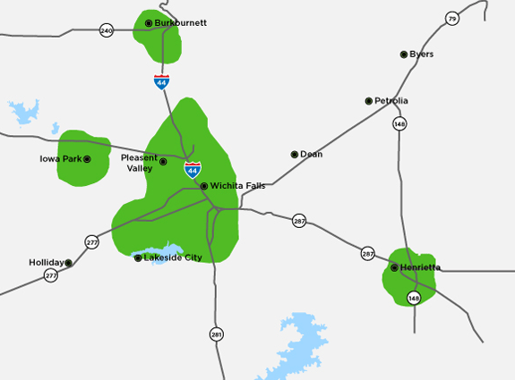 wichita falls regions map