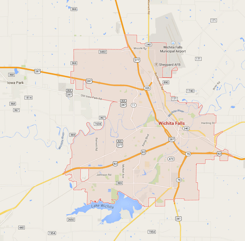 wichita falls texas map usa